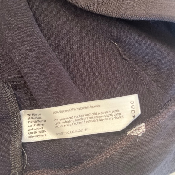 Eileen Fisher Women's Ankle Leggings Size PS Charcoal Gray. - Picture 4 of 4
